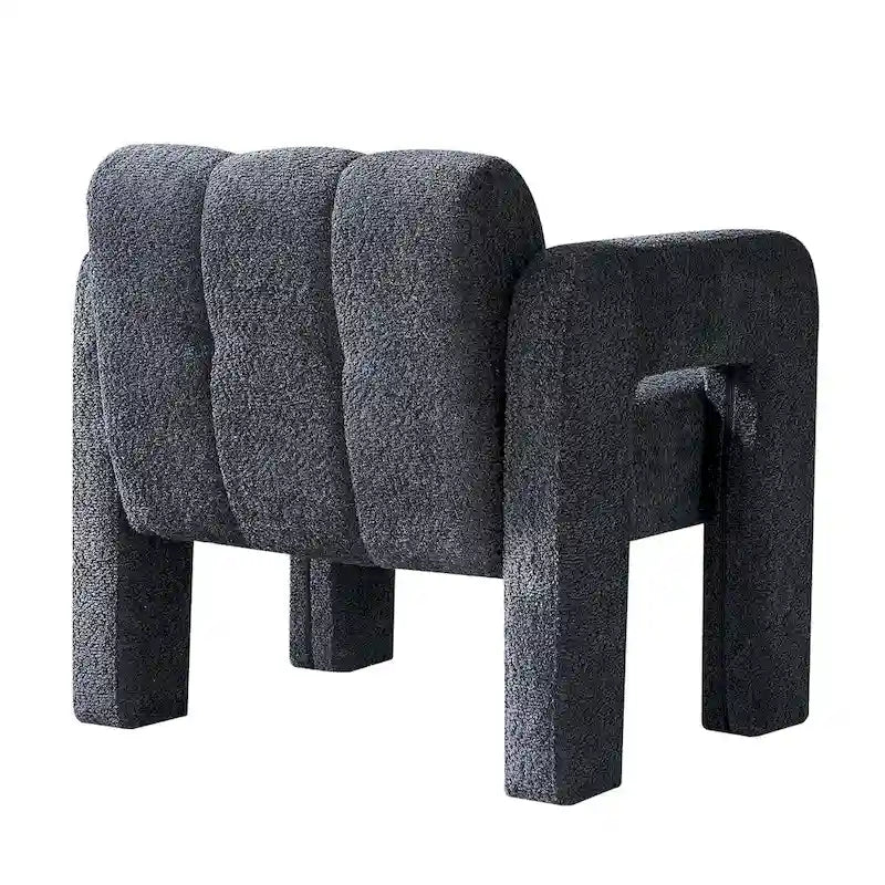 Wide Boucle Upholstered Accent Chair