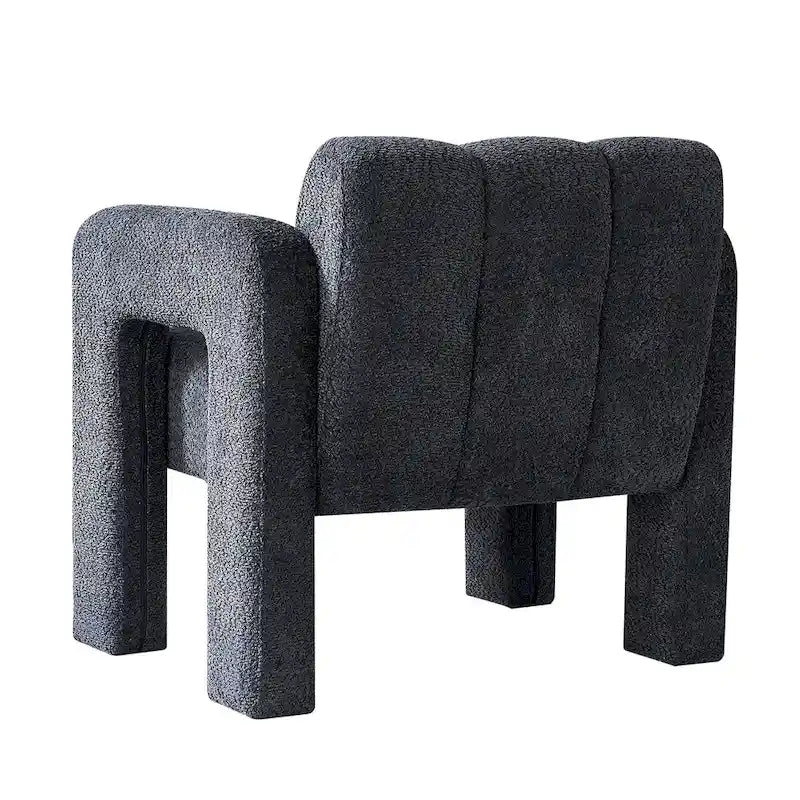 Wide Boucle Upholstered Accent Chair