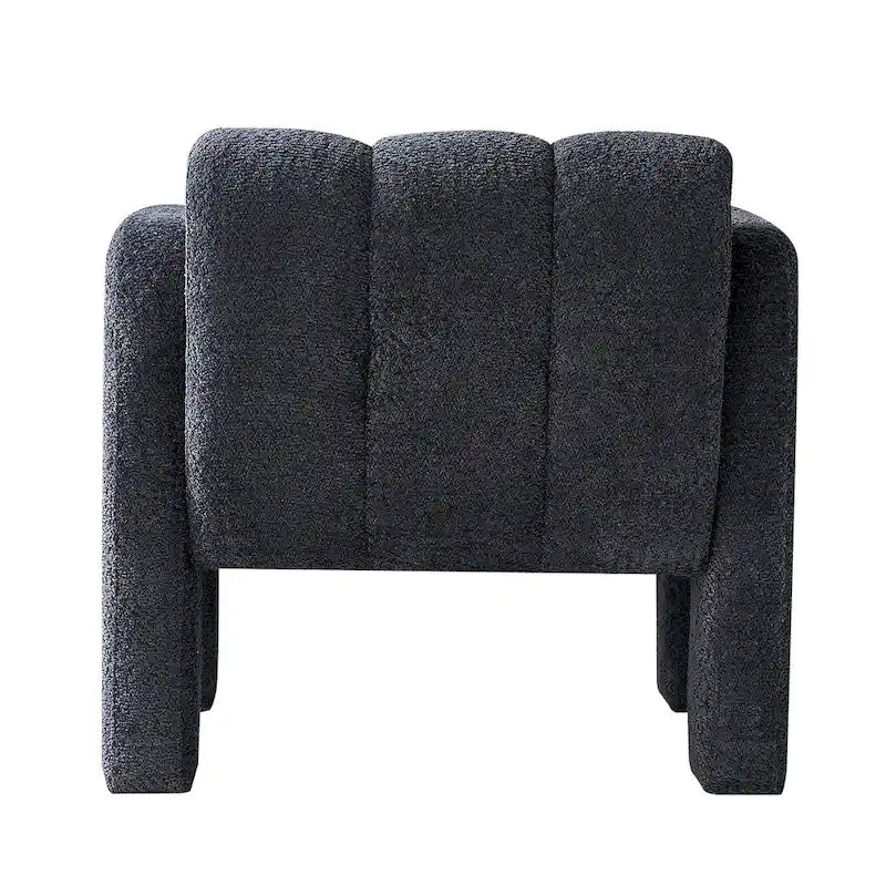 Wide Boucle Upholstered Accent Chair
