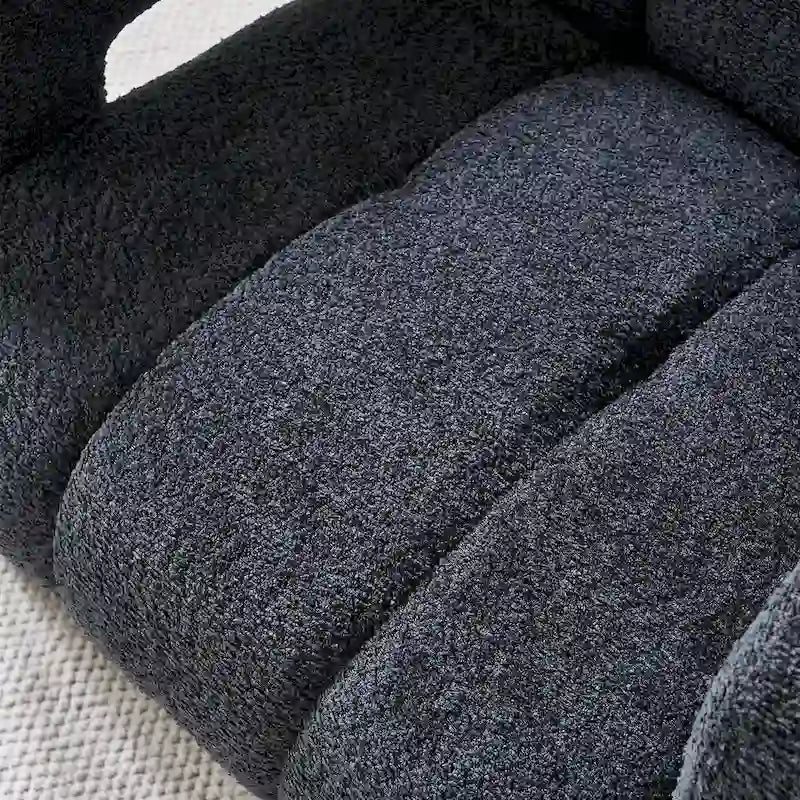 Wide Boucle Upholstered Accent Chair