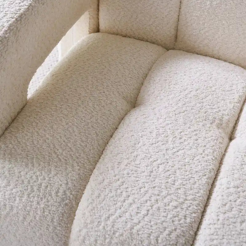 Wide Boucle Upholstered Accent Chair