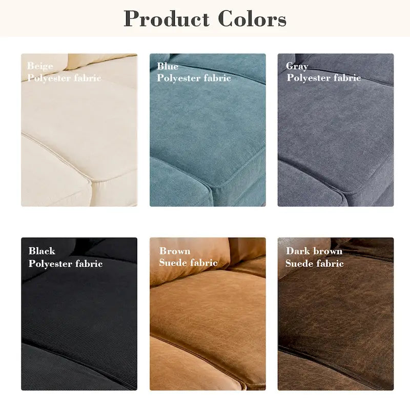Fluffy Cushion Wood Leg Indoor Sofa