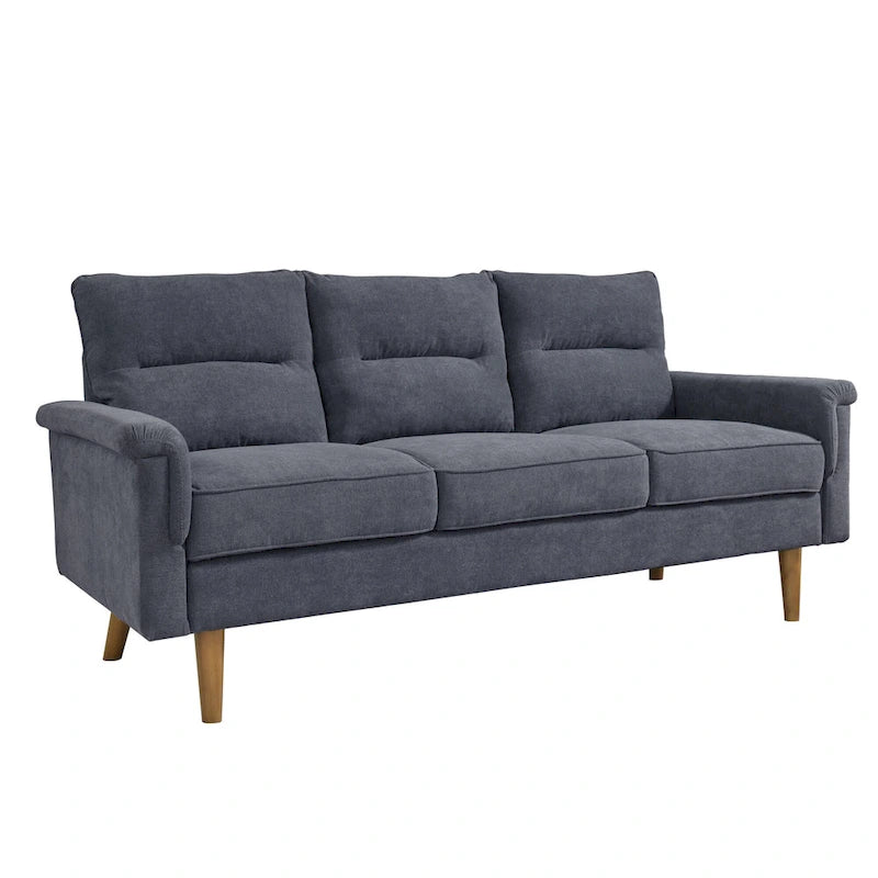 Fluffy Cushion Wood Leg Indoor Sofa