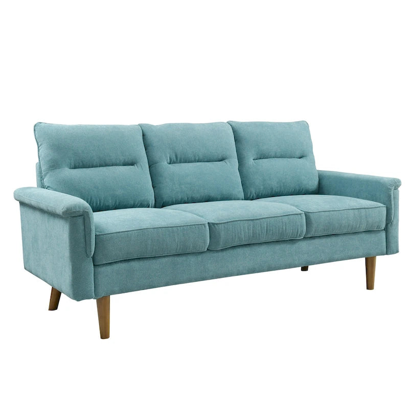 Fluffy Cushion Wood Leg Indoor Sofa