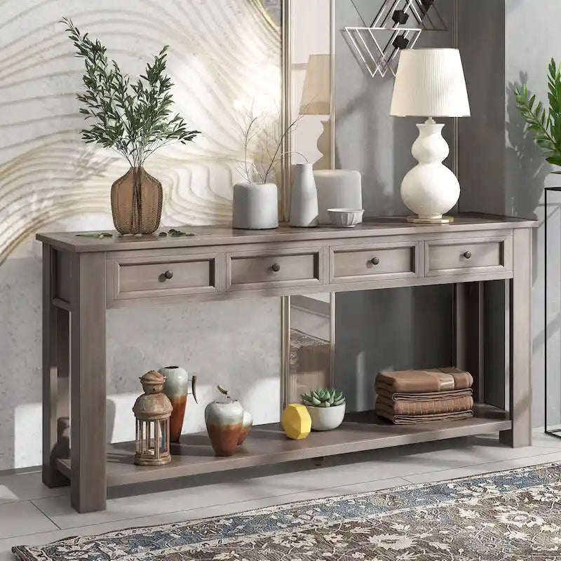 Sofa Table with Storage Drawers